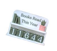 Adjustable Optical Design Reading Counter Bookshelf Decoration for Harmonious Aesthetics and Manual Progress Updated Reading Progress Trackers