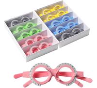 Adjustable Optical Trial Frame - ABS Material, Suitable for Optical Shops, Hospital Ophthalmology Departments, School Physical Examination Centers, Multiple Colors (52mm-70mm)(Blue,L)