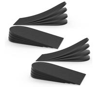 Adjustable Orthopedic Heel Lift Inserts - Bukihome 4 Layers Shoe Lifts for Leg Length Discrepancy,Heel Pain,Heel Spur,Sports Injuries,Height Increase Insoles,Black,S,2 Pairs