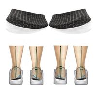 Adjustable Orthopedic Heel Wedge Insoles for Supination & Pronation Correction, 3-Layer Anti-Shock Pads for Foot Alignment, Bow Legs, Knee Pain Relief - Adhesive Design (L: Women 8-12/ Men 7.5-13)