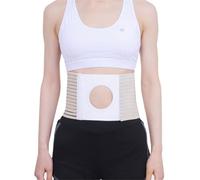 Adjustable Ostomy Hernia Belt, Breathable Stoma Support Belt for Colostomy Patients to Prevent Parastomal Hernia Stoma Opening(L(96-110cm))