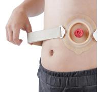 Adjustable Ostomy Support Belt 1.2in Width, Securely Attaches to Two-Piece Stoma Bag for Men & Women Prevents Chassis Warping