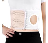 Adjustable Ostomy Support Belt, 6in Width Ostomy Belts for Men Women, Hole 3in, Abdominal Stoma Binder, Reduce Parastomal Hernia(X-Large)