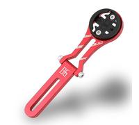 ADJUSTABLE OUT FRONT ALUMINUM ALLOY COMPUTER MOUNT FOR CYCLISTS (Rojo)