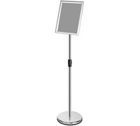 Adjustable Outdoor Advertising Display A2 A3 A4 Silver Flip Sign Holder for Vertical/Horizontal Formats Perfect for Posters and Flyers Durable & Versatile.