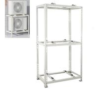Adjustable Outdoor Air Conditioner Support Bracket, Heavy-Duty Steel Structure, Vibration Dampening Pads, Easy Installation, Ground Support Stand for AC Units