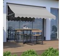 Adjustable Outdoor Balcony Awning 200x400cm No Drilling Required Hand Crank Perfect for Patio or Garden UV Ptection Easy Installation Weather Resistant