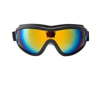 Adjustable Outdoor Dog Sunglasses，Pet Cool Glasses，Easy to Wear, Suitable for Motorcycle, Car Driving, Bicycle Riding, Skiing, Traveling, Hiking(Black Frame Red Film,M)