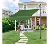 Adjustable Outdoor ning No Drill Balcony Canopy UV Resistant & Waterproof Fits Any Window or Door 3.5M/11.5FT Military Green Perfect for Patio & Garden