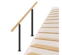 Adjustable Outdoor Railing Wrought Iron & Solid ab Steps 140cm Length 85cm Height and Stylish Safety Solution