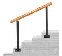 Adjustable Outdoor Stair Railing Kit Wrought Iron with 270° Brackets for Concrete Steps Safe and Stylish Solution for Front Porches and Decks - Enhance Safety and Aesthetics