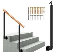 Adjustable Outdoor Stair Railing Metal Baluster Columns for Home Loft Garden Terrace - Safety il for Steps 75cm (29.5in)