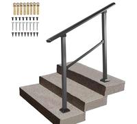 Adjustable Outdoor Stair Railing Non Slip Handrails for 2 3 Steps Floor Mount Safety Guardrail with Installation Kits 85cm Height Easy Installation Durable Transition Solution