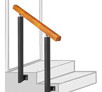 Adjustable Outdoor2Step Wooden Transition Railing for Concrete Steps Side Mount Design Ideal for Patios & Decks Height 85cm Safe &