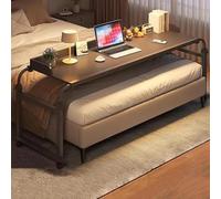Adjustable Over Bed Table with Wheels - Rolling Bedside Computer Table for Disabled People and Hospital Use