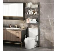 Adjustable Over-The-Toilet Storage Rack - Freestanding Bathroom & Space-Saving Shelf for Essentials - Maximize Space & Declutter Laundry & Bathroom with Stylish Design