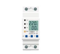 Adjustable Over Under Voltage Protective Device Protector Current Limit Protection Voltmeter Kwh 63A 80A 110V 230V(80A Bottom input)