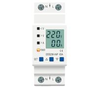 Adjustable Over Under Voltage Protective relay Protector Current Limit Protection Voltmeter Kwh 63A 80A 110V 230V