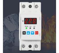 Adjustable Over/Under Voltage Protector, Din Rail Voltage Display Relay, Self-Resetting Auto Reclose, PA66 Fire-Resistant Housing, Industrial Electrical Safety(40A)