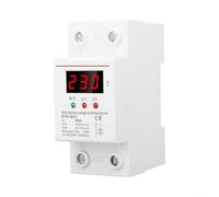 Adjustable Over-Under Voltage Relay Protector for 220V AC Circuits, 63A General Purpose DIN Rail Mount Relay with Auto Recovery & Indicator Lights