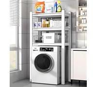 Adjustable Over Washer Dryer Storage Shelf - Space-Saving Stacking Kit for Washing Machine - Easy Install Portable Rack - Maximize Laundry Room nization