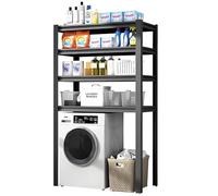 Adjustable Over Washer Dryer Storage Shelf - Space-Saving Stacking Kit for Washing Machine Portable and Easy to Install Maximize Laundry Room nization