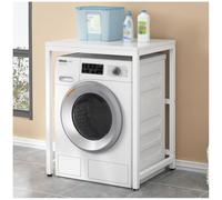Adjustable Over Washing Machine Shelf, Space-Saving Storage Rack for Drum Washing Machine, Freestanding Bathroom and Kitchen Organizer Unit,2