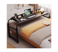 Adjustable Overbed Table on Wheels for Bedroom, Living Room, and Office - Height and Width Adjustable Computer Desk for Bed Work or Eating, Easy Mobility