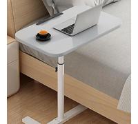 Adjustable Overbed Table With Wheels | Foldable That Serves As A Laptop Bed For Home & Bedroom | Rolling Tray Desk And | Height And Easy To Move