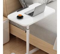 Adjustable Overbed Table With Wheels | Foldable That Serves As A Laptop Bed For Home & Bedroom | Rolling Tray Desk And | Height And Easy To Move