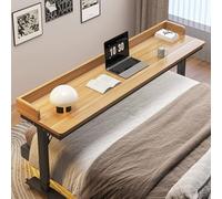 Adjustable Overbed Table with Wheels for Laptop Mobile Bed Desk with Baffles Hospital Rolling Table Home & Bedroom Workstation Height Adjustable Over Bed Desk.