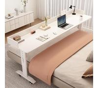 Adjustable Overbed Table with Wheels - Rolling Laptop Stand for Beds - Height Adjustable Desk for Convenient Bedside Use