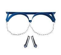 Adjustable Oxygen Cylinder Stand for Hospitals and Home Use - Durable Steel Rack with Chain(Blue,Full)