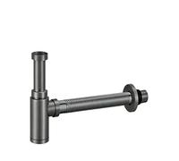 Adjustable P Trap Drain Assembly for Bathroom Sink - Stainless Steel Bottle Trap, Flexible Drain Pipe, Round Design for Vanity Sink, Easy Installation & Durable Quality