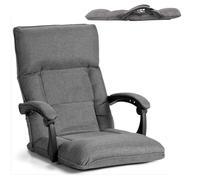 Adjustable Padded Lazy Sofa W/ Linkage Armrest Floor Sofa Recliner