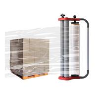 Adjustable Pallet Wrapper Manual Stretch Film Dispenser - Lightweight, Convenient, Adjustable Tension, Easy Roll Film Installation, 35% Stretch Ratio