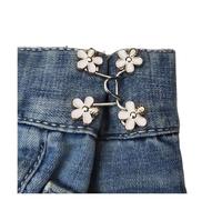 Adjustable Pant Waist Tightener Jeans Button Clip for Pants No Sewing Required Easy to Install Accessory Pins Buttons(10 Set)