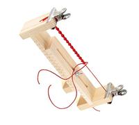 Adjustable Paracord Making Tool with Sturdy Wood Frame and Stainless Steel Needle Set for Craft Supplies Weaving Accessories