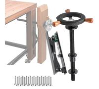 Adjustable Parallel Table Leg Clamp, 90-310mm Bench Screw Leg Vise with Handwheel & 20 Stainless Steel Screws, Heavy Duty for Workshop Use