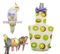 Adjustable Parrot Harness Bird Flight Suit Diaper - Printed Cotton Fabric | Bird Nappy and Pee Pad for Cockatiels, Lovebirds, Budgies, Housebird Accessories