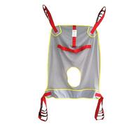 Adjustable Patient Lift Sling with Commode Opening - Full Body Transfer Sling for Shower, Toilet & Wheelchair Transfers - Breathable Mesh for Elderly, Disabled and Bariatric Patients