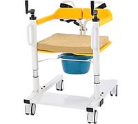 Adjustable Patient Lift Wheelchair Lifts, Lift Transfer Shower Chair with Hand Crank Lift Lever, to Car Transfer Portable Transfer for Seniors, Height