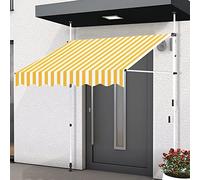 Adjustable Patio Canopy with Hand Crank2.5m High Outdoor Sunshade for Garden & Balcony UV Protection WeatherResistant Sun Shelter for Patio & Deck