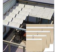 Adjustable Patio Sun Canopy Cover 95% UV Protect Breathable Polyester with Fixing Kit for & Beach 65 (1.15x6m)