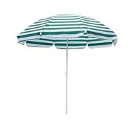 Adjustable Patio Umbrella with StripesWaterproof Outdoor Sunshade Canopy for Beach Lawn PoolDurable Iron PoleAvailable in 2M 2.2M 2.5M Sizes