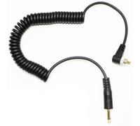 Adjustable PC To 3.5mm Male Flashing Sync Cord Male 90 Degree To Straight Head Shutter Release Cord With Screw Lock Black