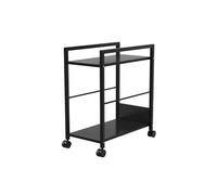 Adjustable PC Tower Stand with 2 Tier Storage Rack Lockable Caster Wheels and Mobile Design for Office and Home Use