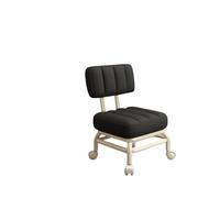 Adjustable Pedicure Chair with Low Rolling Seat Universal Swivel Caster Wheels Foot Rest Stool for Salon Fitness Home Garage & Barber Shop