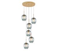 Adjustable Pendant Lighting Fixture Modern Iron Industrial Hanging Ceiling Light Fixture Lamp for Kitchen Island Bedroom Hallway Living Room-Blue 12 Lights Decoration