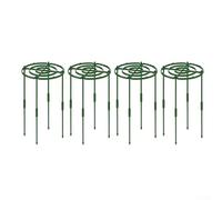 Adjustable Peony Plant Support Rings With Mesh Top, 4-Leg Garden Stake For Roses Tomatoes Tall Flowers, Rust-Proof Outdoor Plant Cage(A)